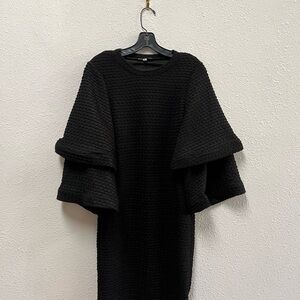 Elegant Black Midi Dress
